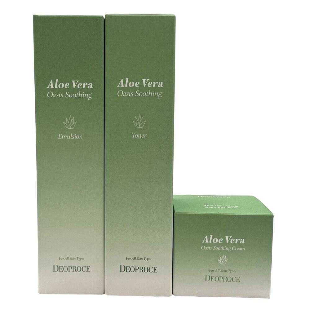 Deoproce Aloe Vera Oasis Soothing Line Holiday Gift Trio Set